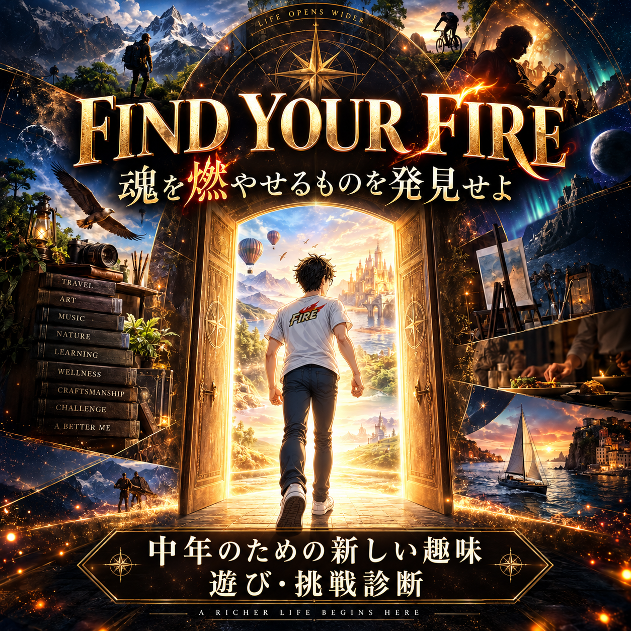 FIND YOUR FIRE。魂を燃やせるものを発見する、中年のための新しい趣味・遊び・挑戦診断